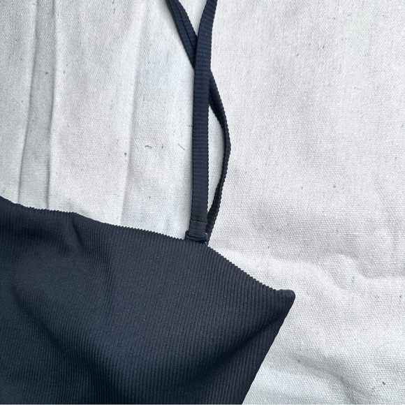 Andie Black Women L One Piece Swimsuit Cutout Bow Detail Removable pads & Straps - Picture 15 of 15